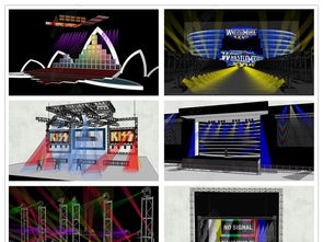 精品舞美背景設(shè)計(jì)與舞臺走秀的完美融合 T臺燈光音響及射燈SU模型解析